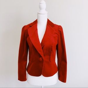 Classiques Entier Red Velvet Blazer - Size SP